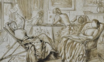 Boredom, ca 1880-90 (penna och bläck) av George du Maurier