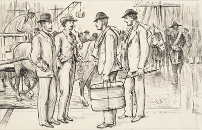 Möte i en hamn av George du Maurier