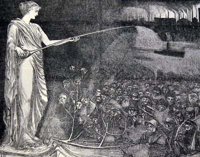 Tobak ses som en tröst för de fattiga, 1869 av George du Maurier