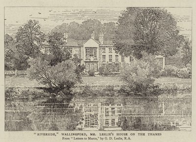 Riverside, Wallingford, Mr Leslies hus på Themsen av George Dunlop Leslie