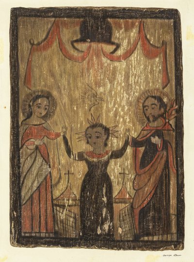 Retablo - Den heliga familjen, ca. 1938. av George E. Rhone
