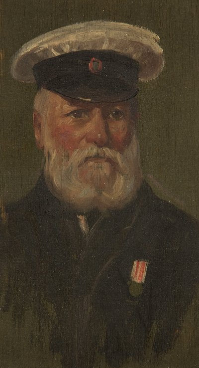 Porträtt av C. Clothier, 6:e, ca 1920 (olja på panel) av George Edmund Butler