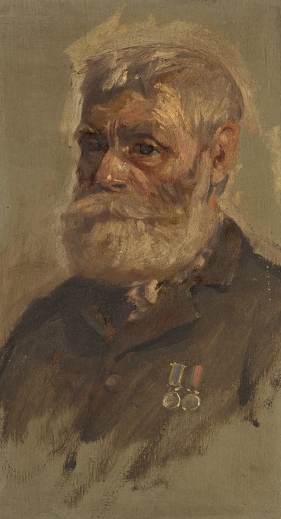 Porträtt av G. Sandford, 28:e, ca. 1920 (olja på panel) av George Edmund Butler