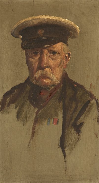 Porträtt av J. Cole, 7:e, ca. 1920 (olja på panel) av George Edmund Butler