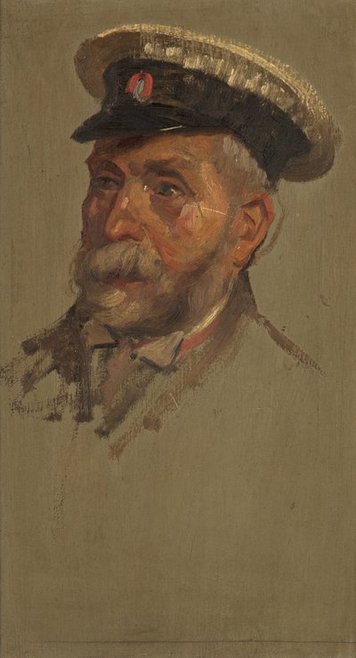 Porträtt av L. Andrews, 30:e, ca. 1920 (olja på panel) av George Edmund Butler