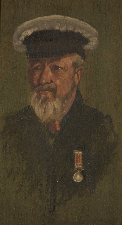 Porträtt av R. Coombs, M.T., ca 1920 (olja på panel) av George Edmund Butler