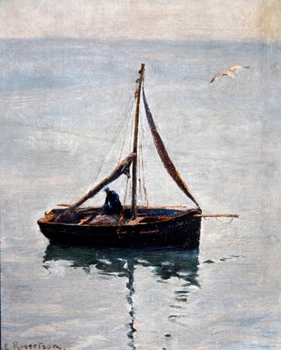 Mending the Nets, ca 1910 (olja på duk) av George Edward Robertson