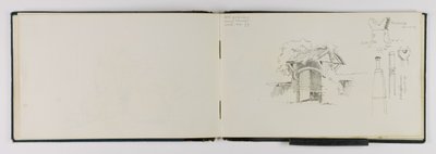 (Skissbok) Gamla porten nära Vevey/Frieburg/Schaffhausen av George Elbert Burr