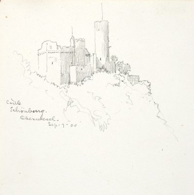 Schönburg slott, Oberwesel av George Elbert Burr