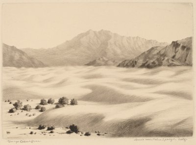 Sanddyner nära Palm Springs, Kalifornien (nr 2) av George Elbert Burr