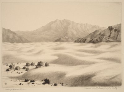 Sanddyner nära Palm Springs, Kalifornien, nr 2 av George Elbert Burr