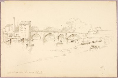 Gamla bron över floden Dee, Chester av George Elbert Burr