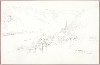 St. Goar från slottet Rheinfels av George Elbert Burr