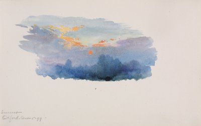 Solnedgång, Oxford av George Elbert Burr