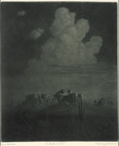 Superstition Mountain, Apache Trail, Arizona, till höger [nr 2] av George Elbert Burr