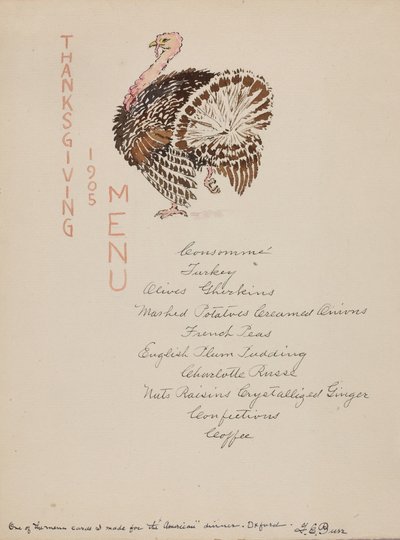 Meny för Thanksgiving av George Elbert Burr