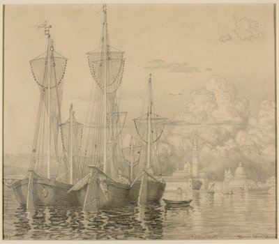 Venice Fiskebåtar av George Elbert Burr