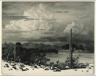 Verde River, Apache-reservatet, Arizona av George Elbert Burr