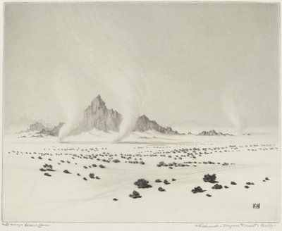 Whirlwinds, Mojave Desert, Kalifornien (nr 3) av George Elbert Burr
