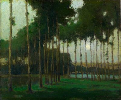 Moonlight Landscape (olja på duk) av George Elmer Browne