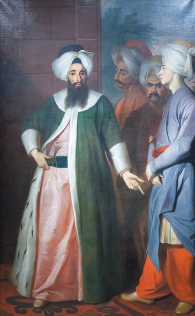 Kozbekci Mustafa Aga och hans följe, ca 1727 (olja på duk) av George Engelhardt Schroeder