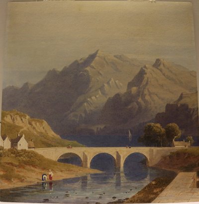 Utsikt från Fort Augustus, Caledonian Canal, ca 1830 (akvarell på papper) av George Fennel Robson