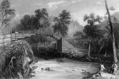 "Bron vid Bhurkote", 1838. av George Francis White