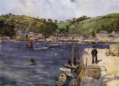 Flushing, från Falmouth (färg litho) av George Franck Nicholls