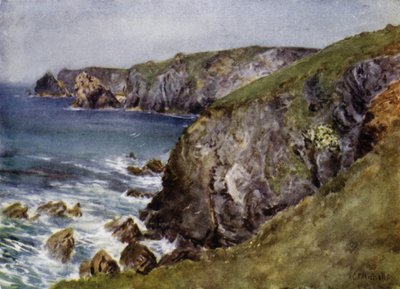 Kusten nära ödlan (färg litho) av George Franck Nicholls
