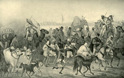 Native Auxiliaries som skyndar till Delhi, c1850-talet, 1901. av George Francklin Atkinson