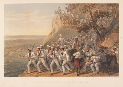 ?The 1st Bengal Fusiliers marscherar ner från Dugshai?, 1857 av George Francklin Atkinson