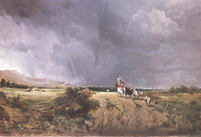 Landskap med kor av George Frederic Watts