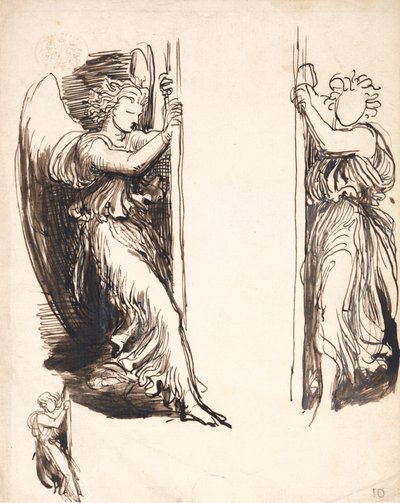 Studier för änglarna i Dödens domstol av George Frederic Watts