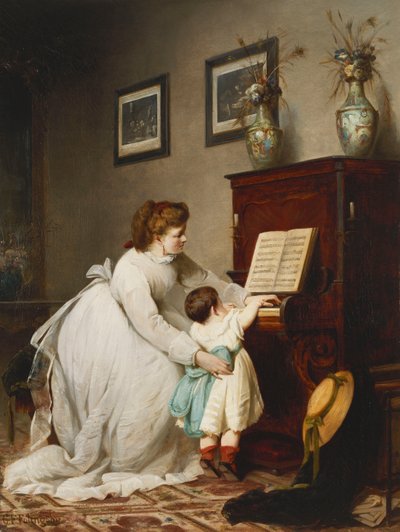 Den första lektionen, av George Frederick Folingsby