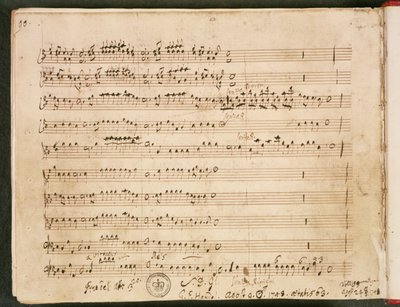 Originalmusik från Last Folio från Operan "Susanna" av George Frederick Handel