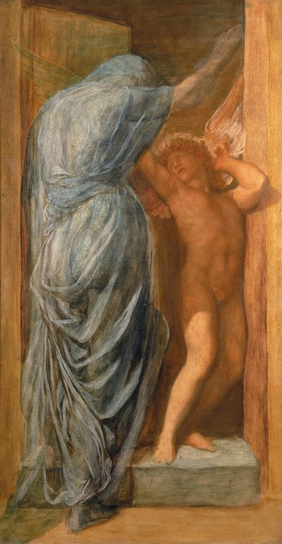 Kärlek och död (olja på panel) av George Frederick Watts