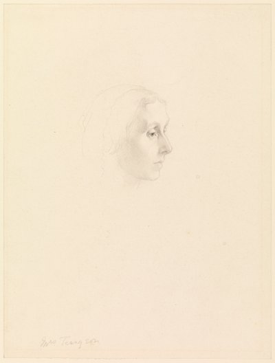 Studie för porträtt av Emily Tennyson, 1862 av George Frederick Watts