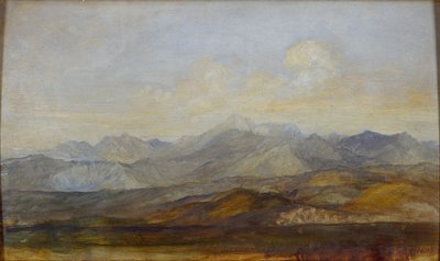 Carrarabergen från Pisa, 1845-1846 av George Frederick Watts