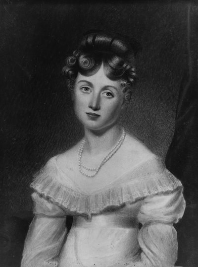 Porträtt av en dam, ca. 1825. av George Freeman