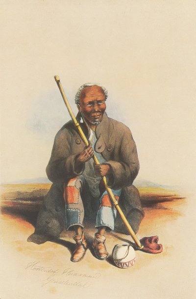 Leveregt Aris, en äldre man från Hottentotfolket av George French Angas