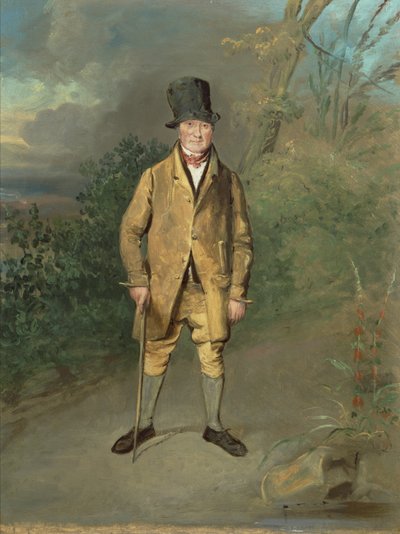 Porträtt av en trädgårdsmästare från Bramham Park, Yorkshire, ca 1822 (olja på duk) av George Garrard