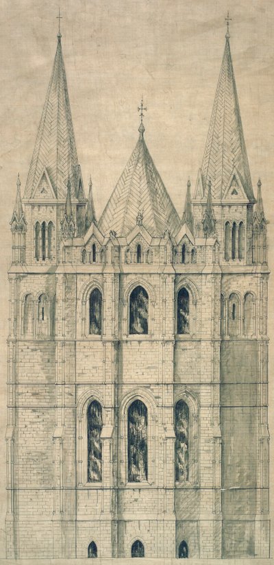 Höjd, ca 1860 (papper) av George Gilbert Scott
