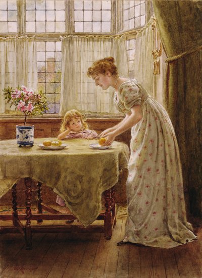 Eftermiddagsgodis (wc på papper) av George Goodwin Kilburne