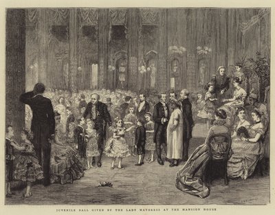 Ungdomsbal ges av borgmästarinnan i Mansion House av George Goodwin Kilburne