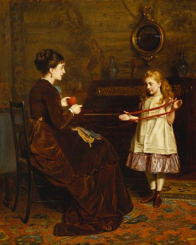 Moderns lilla hjälpare, 1874 av George Goodwin Kilburne