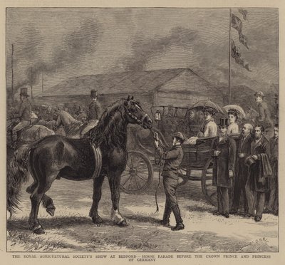 Royal Agricultural Society Show på Bedford, Horse Parade inför kronprinsparet av Tyskland av George Goodwin Kilburne