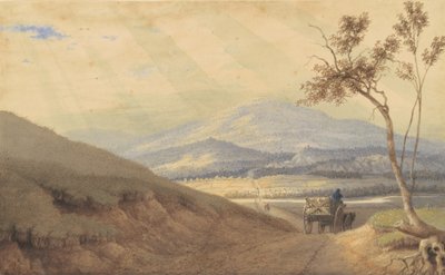 A Gleamy Effect—Hollidaysburg, Pennsylvania, 1835-40 (akvarell och grafit på vävt papper) av George Harvey