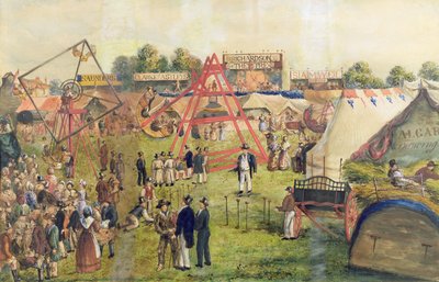 Croydon Fair, 1833 (wc och bläck på papper) av George Hawkins