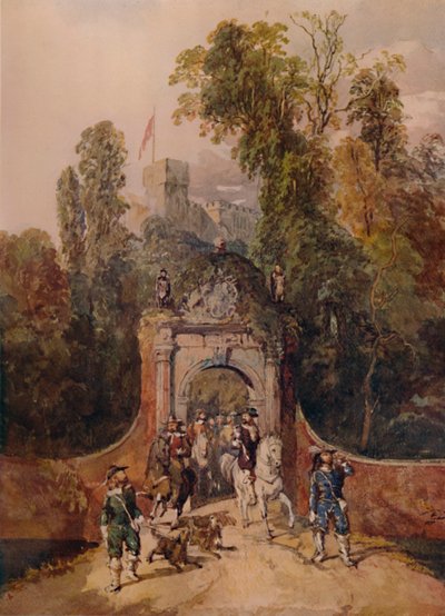 A Hawking Party Setting Out, 1800-talet, 1935 av George Haydock Dodgson
