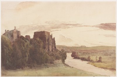 Cockermouth Castle (klistrad ombord) av George Haydock Dodgson